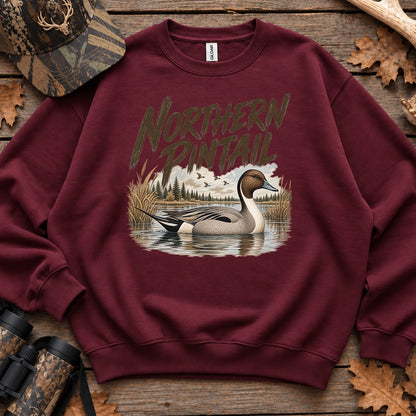 Northern Pintail Duck Sweatshirt in Maroon