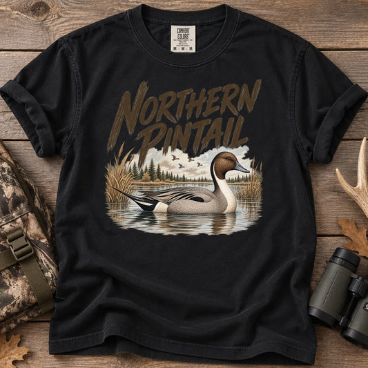 Northern Pintail Duck T-Shirt in Black