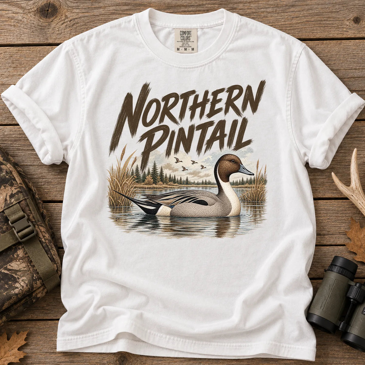 Northern Pintail Duck T-Shirt in White