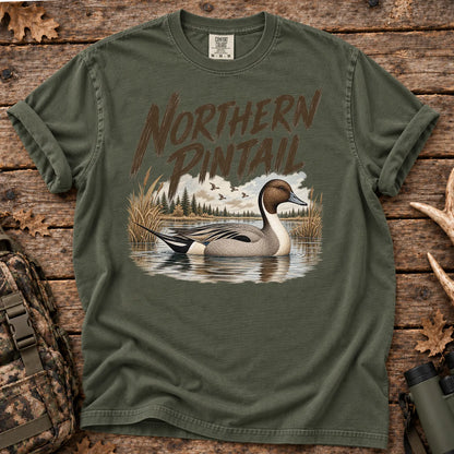 Northern Pintail Duck T-Shirt in Moss