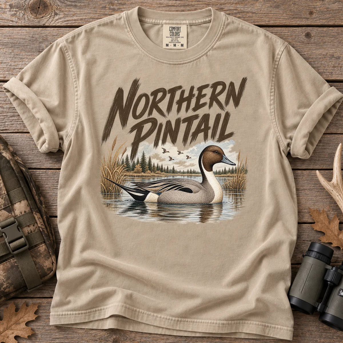 Northern Pintail Duck T-Shirt in Sandstone