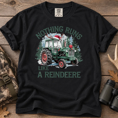 Nothing Runs Like a Reindeer T-Shirt in Black
