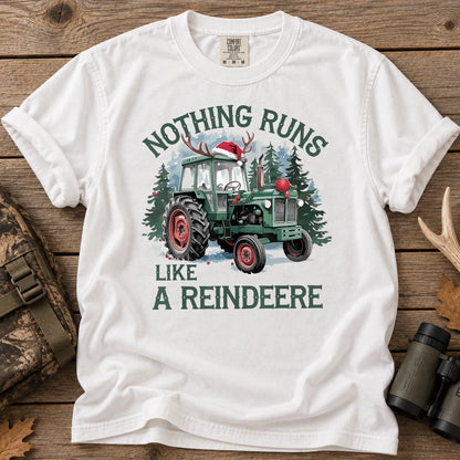 Nothing Runs Like a Reindeer T-Shirt in White