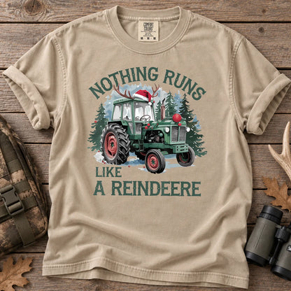 Nothing Runs Like a Reindeer T-Shirt in Sandstone