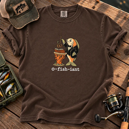 O-Fish-Iant Fishing Pun T-Shirt in Espresso