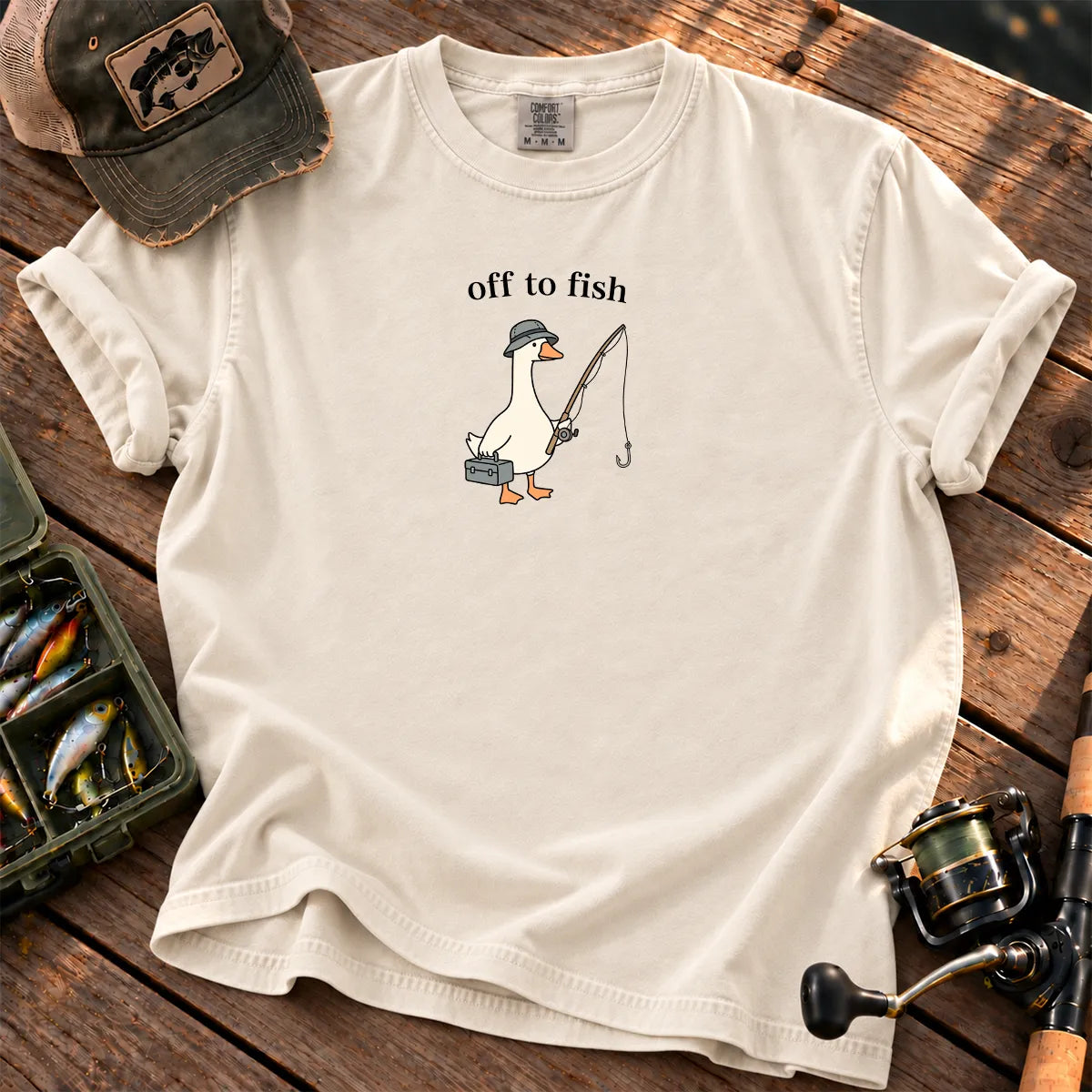 Off to Fish Goose T-Shirt in Ivory
