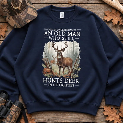 Old Man Still Hunts Deer Sweatshirt in Navy