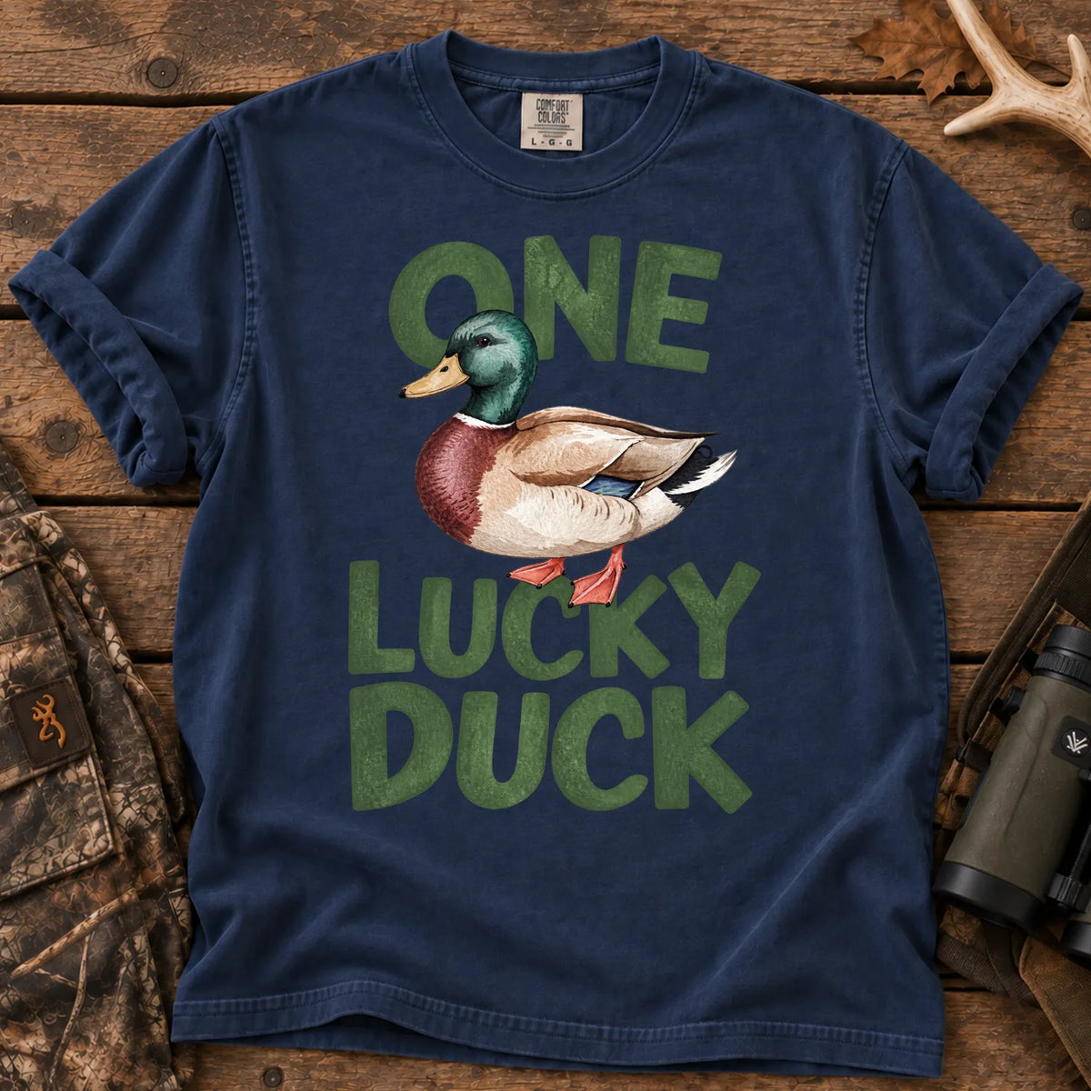 One Lucky Duck T-Shirt in True Navy