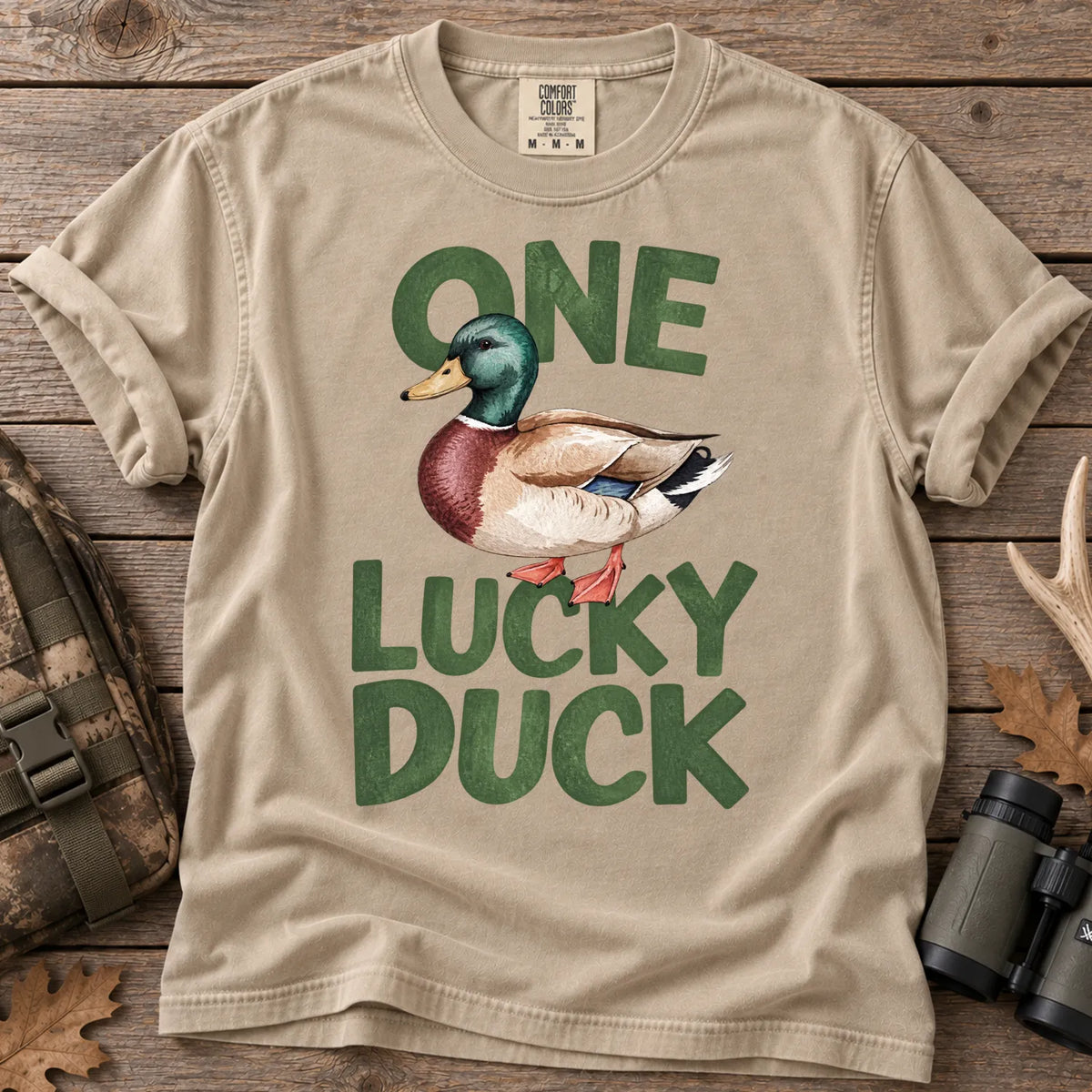 One Lucky Duck T-Shirt in Sandstone