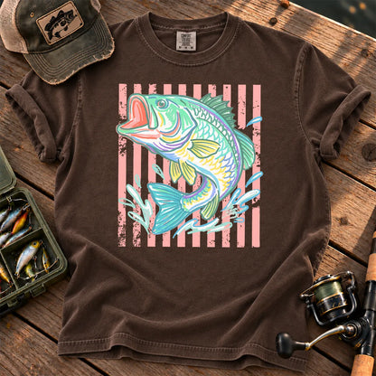 Pastel Stripe Largemouth T-Shirt in Espresso