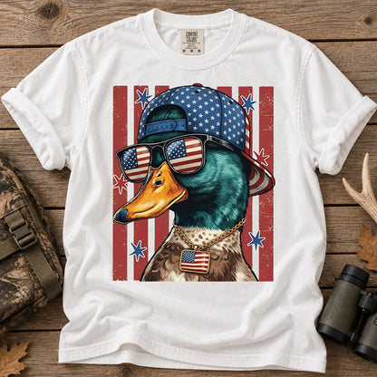 Patriotic Merica Mallard T-Shirt in White