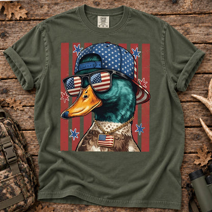 Patriotic Merica Mallard T-Shirt in Moss