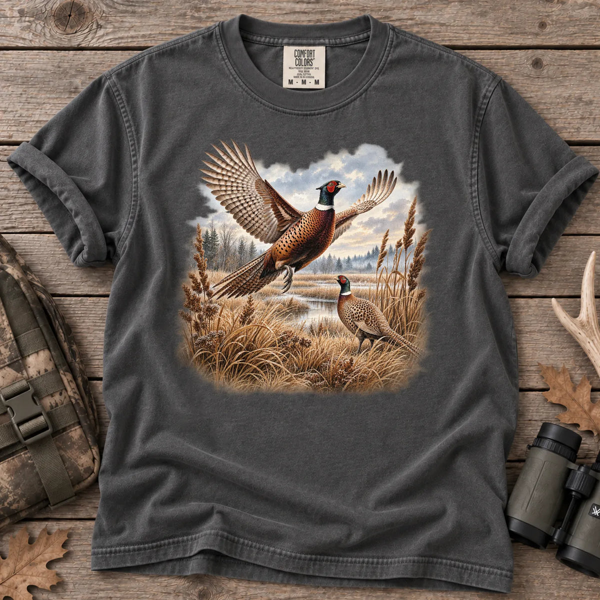 Pheasant Wilderness T-Shirt in Pepper