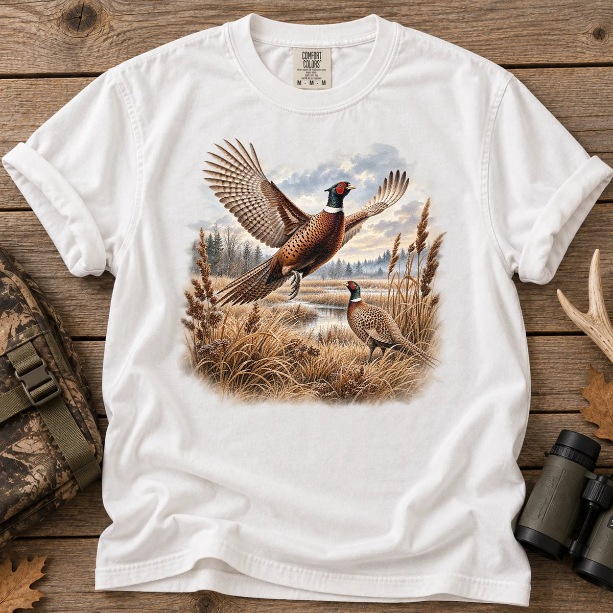 Pheasant Wilderness T-Shirt in White
