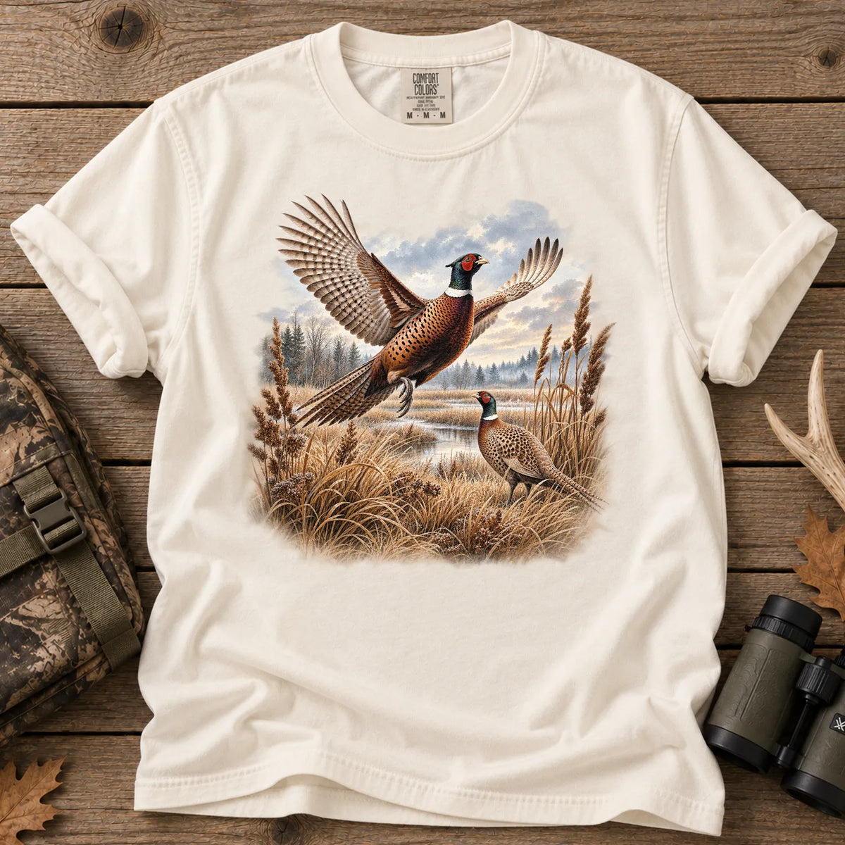 Pheasant Wilderness T-Shirt in Ivory