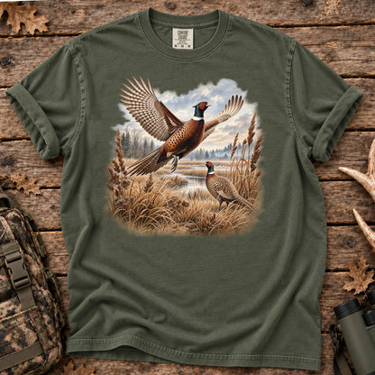 Pheasant Wilderness T-Shirt in Moss