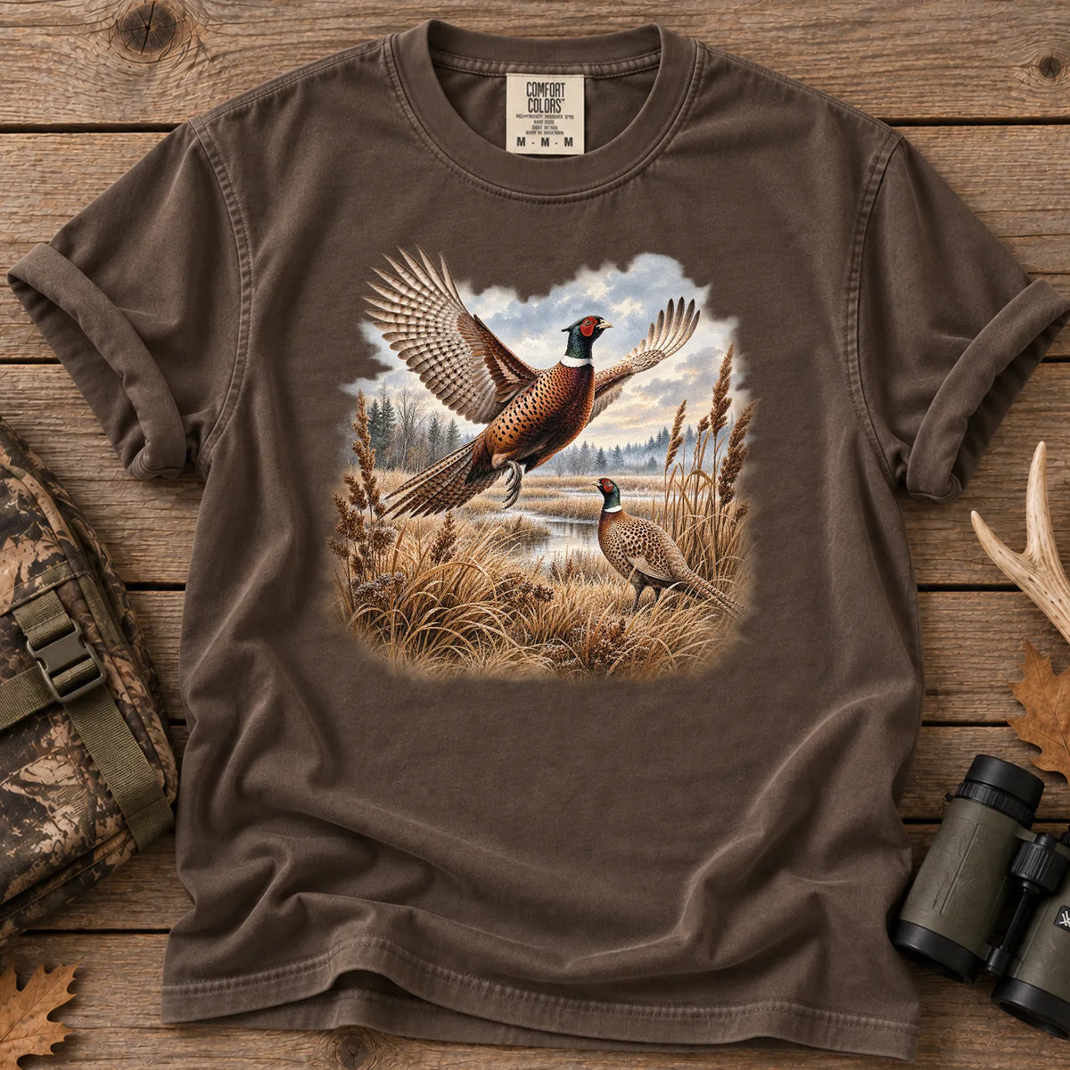 Pheasant Wilderness T-Shirt in Espresso