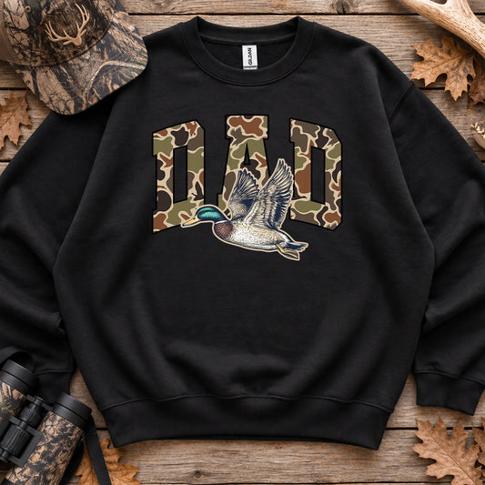 Preppy Camo Dad Mallard Sweatshirt in Black