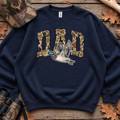 Preppy Camo Dad Mallard Sweatshirt in Navy