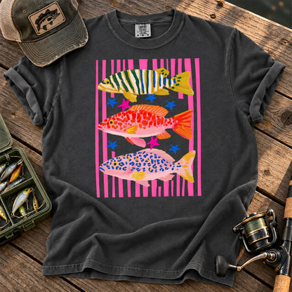 Preppy Colorful Fish T-Shirt in Pepper