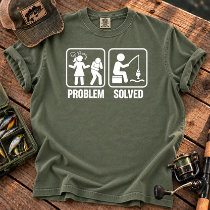 Problem Solved Fishing T-Shirt in Moss