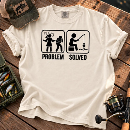 Problem Solved Fishing T-Shirt in Ivory