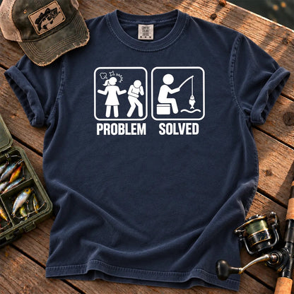 Problem Solved Fishing T-Shirt in True Navy