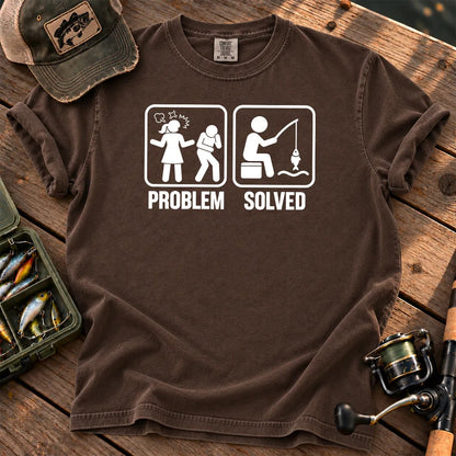 Problem Solved Fishing T-Shirt in Espresso