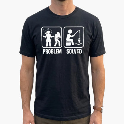 Problem Solved Fishing T-Shirt lifestyle mockup