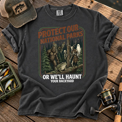 Protect Our National Parks Cryptid Forest T-Shirt in Pepper
