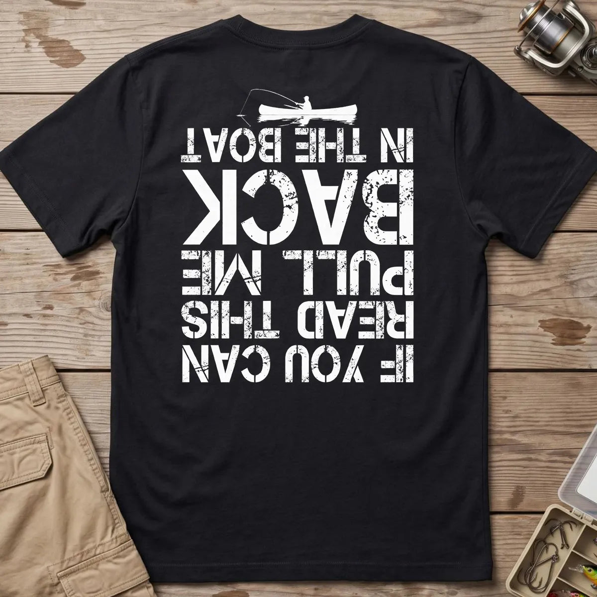 Pull Me Back in the Boat T-Shirt in Black