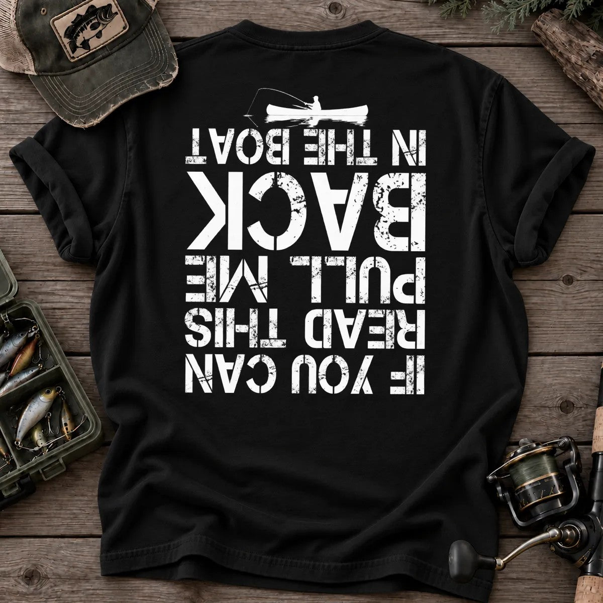 Pull Me Back in the Boat T-Shirt in Black