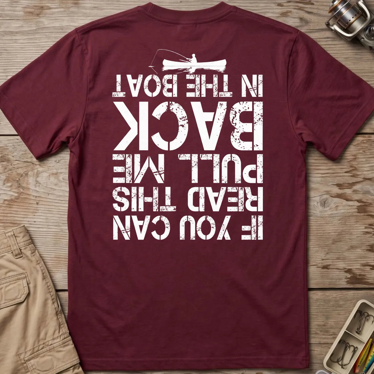 Pull Me Back in the Boat T-Shirt in Maroon