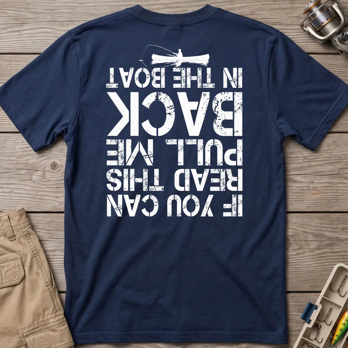 Pull Me Back in the Boat T-Shirt in Navy
