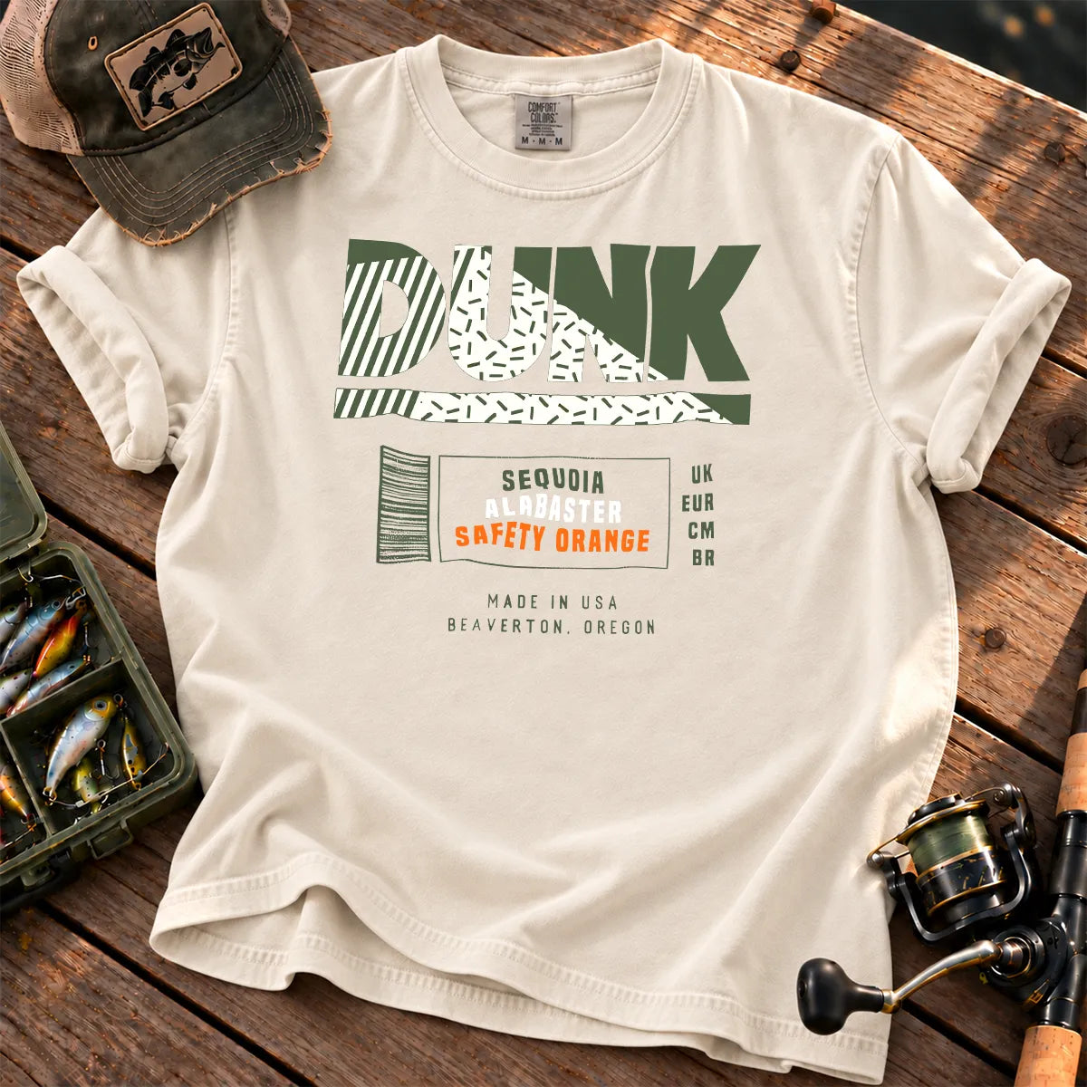 Rainbow Trout Sneaker Label T-Shirt in Ivory
