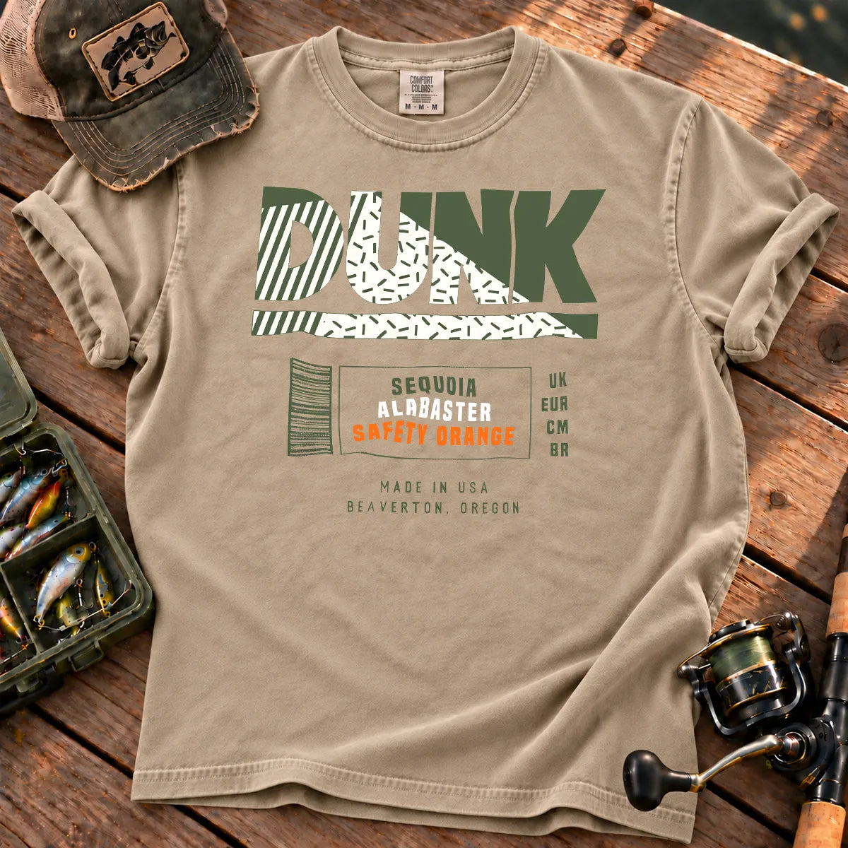 Rainbow Trout Sneaker Label T-Shirt in Sandstone