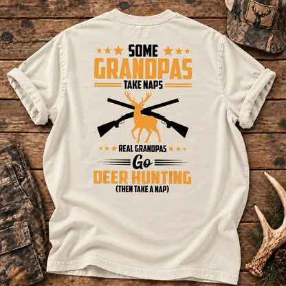 Real Grandpas Go Deer Hunting T-Shirt in Ivory
