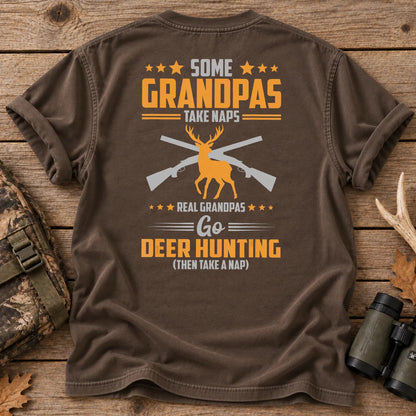 Real Grandpas Go Deer Hunting T-Shirt in Espresso