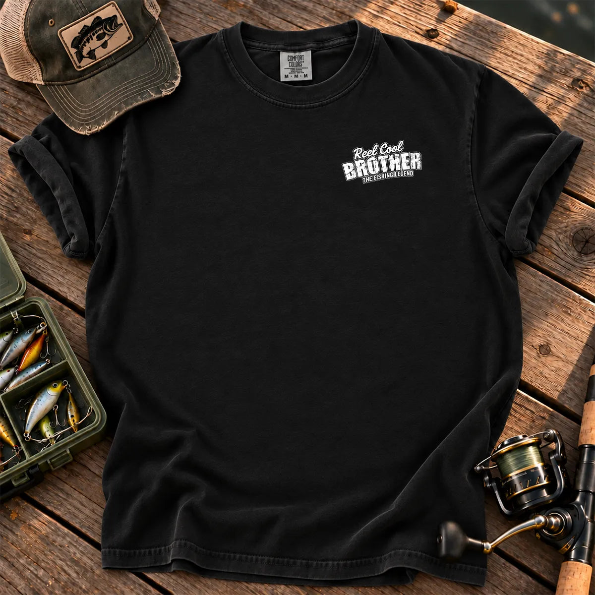 Reel Cool Brother T-Shirt in Black