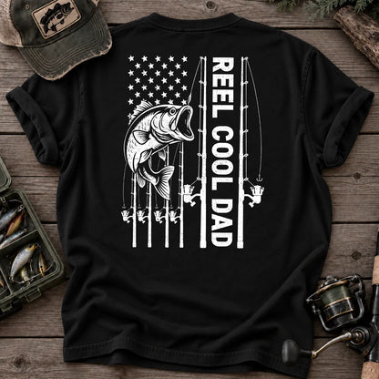 Reel Cool Dad Fishing T-Shirt in Black