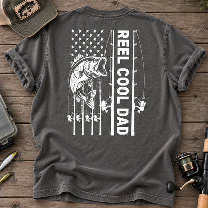 Reel Cool Dad Fishing T-Shirt in Pepper