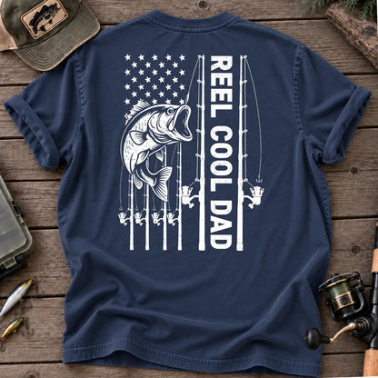 Reel Cool Dad Fishing T-Shirt in True Navy