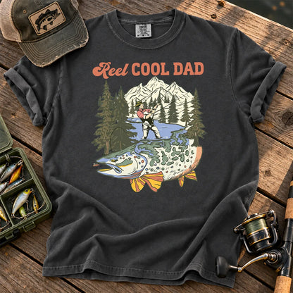 Reel Cool Dad Mountain T-Shirt in Pepper
