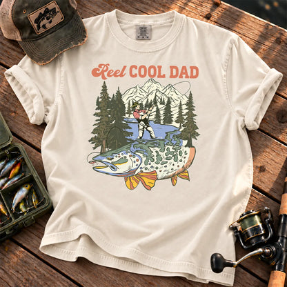 Reel Cool Dad Mountain T-Shirt in Ivory