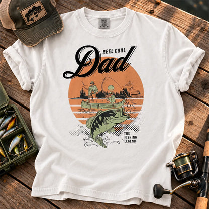 Reel Cool Dad Sunset T-Shirt in White
