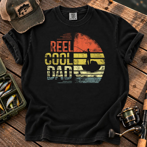 Reel Cool Dad T-Shirt in Black
