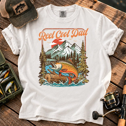 Reel Cool Dad Trout T-Shirt in White