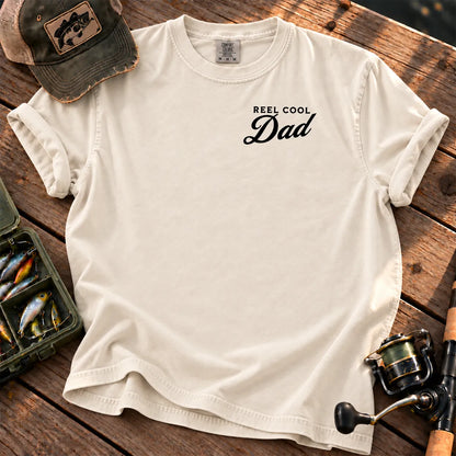 Reel Cool Dad White Chest T-Shirt in Ivory