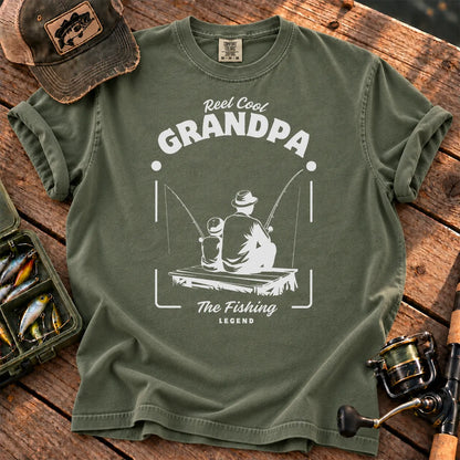 Reel Cool Grandpa T-Shirt in Moss