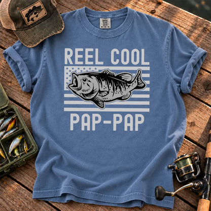 Reel Cool Pap-Pap T-Shirt in Blue Jean